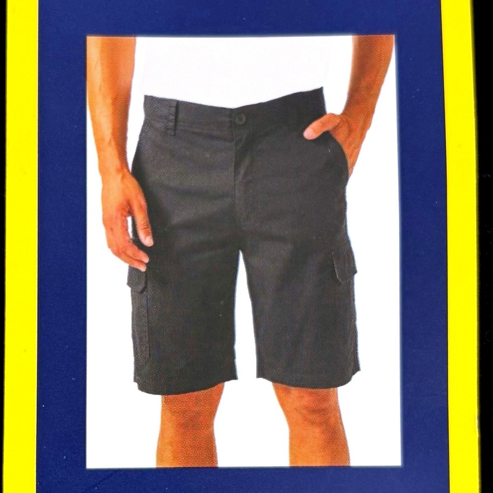 Wearfirst Cargo Shorts Mens 32 Black Ripstop Stretch Outdoor Gorpcore Tactical